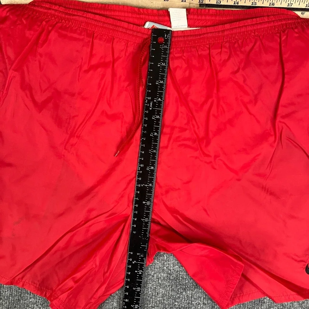 Nike Swim Trunks Mens Size L Red‎ Vintage Nylon Mesh Lined Drawstring